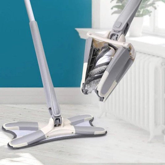 360 Degree Floor Cleaning X-Type Self Wringing Flat Mop