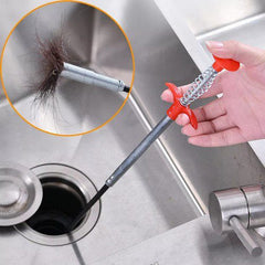 Stainless Steel Hair Catching Drain Cleaner Wire Spring Sink Cleaning Stick Big Size 160cm