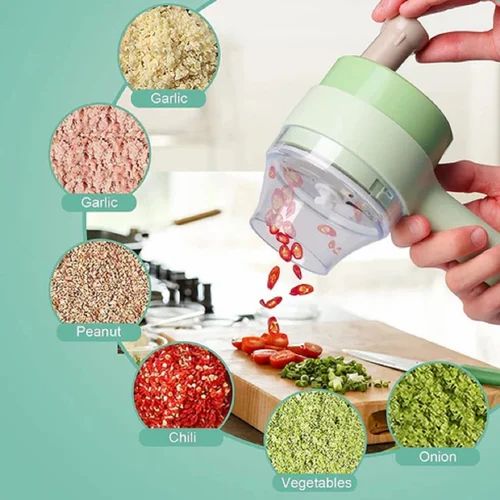 5 In 1 Handheld Hammer Electric Vegetable Cutter Set Mini Wireless Food Choppers Garlic Vegetable Chopper Slicer Machine