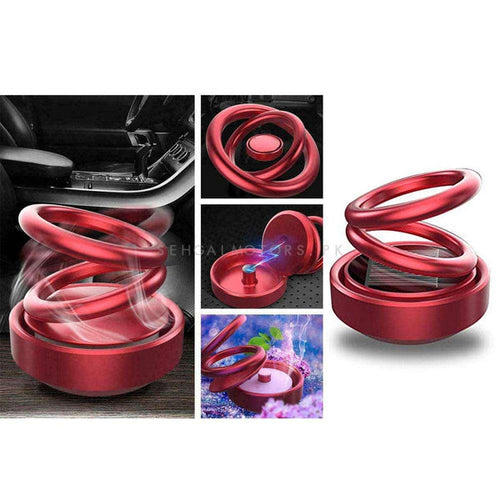 Fancy Spiral Double Ring Rotating Car Perfume Air Freshener For Dashboard