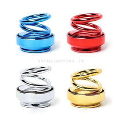 Fancy Spiral Double Ring Rotating Car Perfume Air Freshener For Dashboard