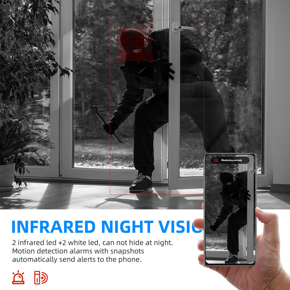 Full HD 1080P Wireless LED Bulb Camera With NIGHT VISION, Wide Angle, Two-way Audio V380 App