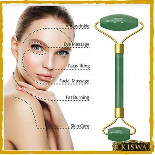 Jade Facial Roller | Natural Jade Stone Massager reduce fine lines and wrinkles