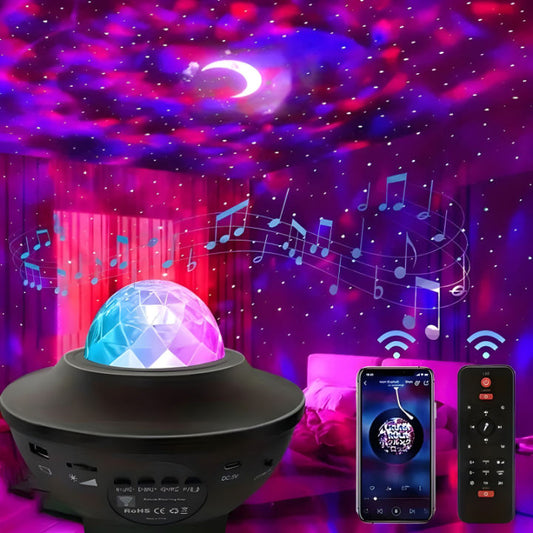 Galaxy Ocean Wave Light Projector With Speaker