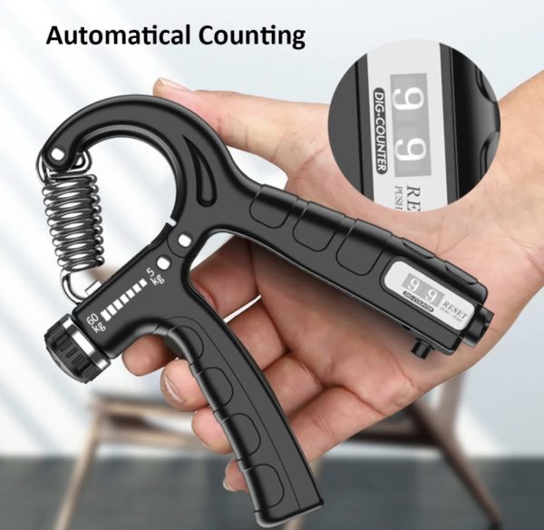 Adjustable Exerciser Hand Gripper With Counter Strengthener Adjustable