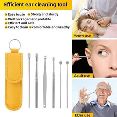 6-Piece Ear Wax Removal Kit – Premium Ear Cleaning Tool Set with Spring Earwax Cleaner & Precision Picks for Safe & Effective Wax Removal