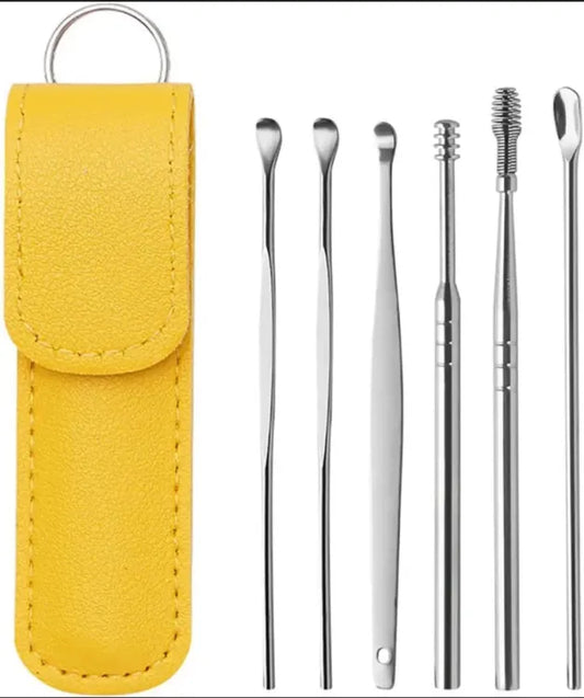 6-Piece Ear Wax Removal Kit – Premium Ear Cleaning Tool Set with Spring Earwax Cleaner & Precision Picks for Safe & Effective Wax Removal