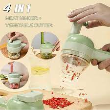 5 In 1 Handheld Hammer Electric Vegetable Cutter Set Mini Wireless Food Choppers Garlic Vegetable Chopper Slicer Machine
