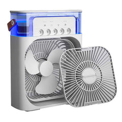 USB Portable Air Conditioner Fan with LED Night Light, Fine Mist Spray & Humidifier Function