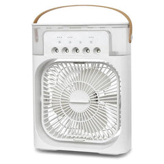 USB Portable Air Conditioner Fan with LED Night Light, Fine Mist Spray & Humidifier Function
