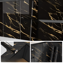 Self Adhesive Black Marble Sheet Sticker For Kitchen, Cupboard, Wall – Anti Oil And Heat Resistant Wallpaper (60*200 Cm)